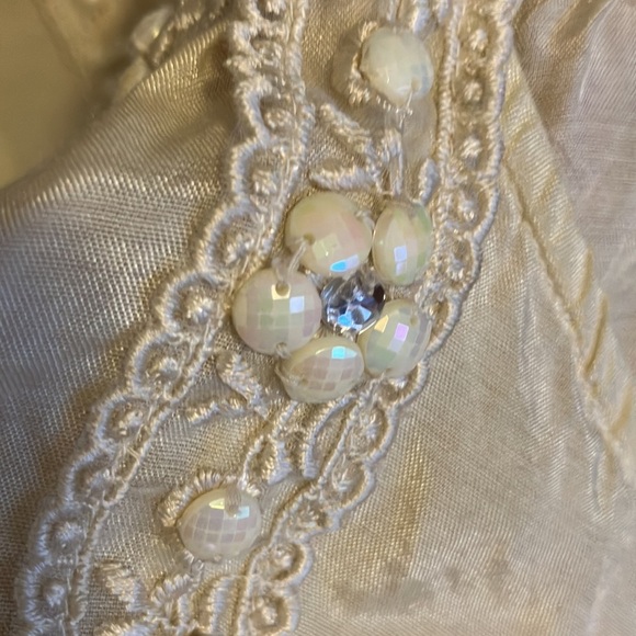 River Island peasant dress beaded lace reinstones boho cottage core size… - Picture 10 of 10